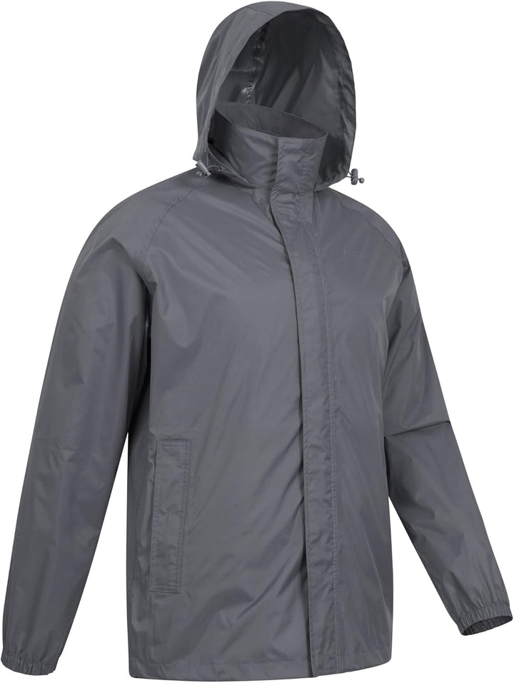 Mountain Warehouse Pakka Herren Wasserdicht Leichte verpackbare Regen Renn Sport Jacke XS Grau, XS G