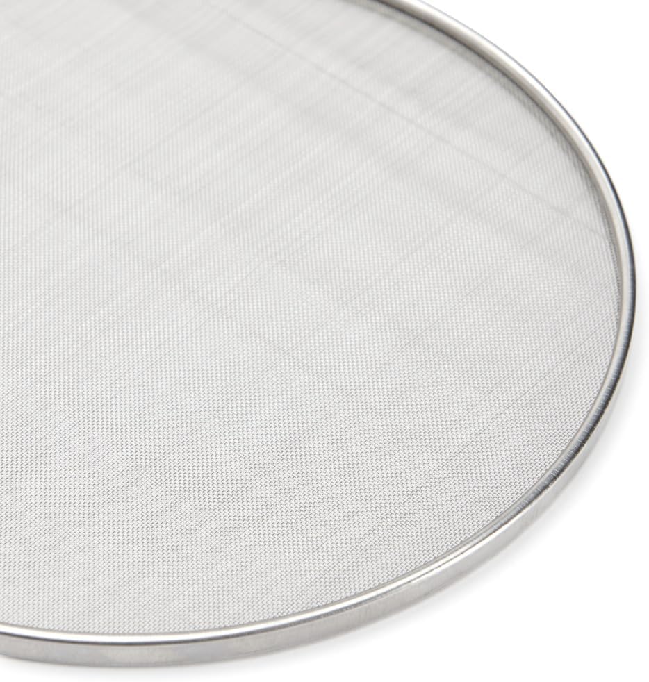 De Buyer - Edelstahlsieb mit 4 auswechselbaren Siebeinsätzen (3mm/ 2mm/ 1mm/ 0,5mm Durchmesser) - 46