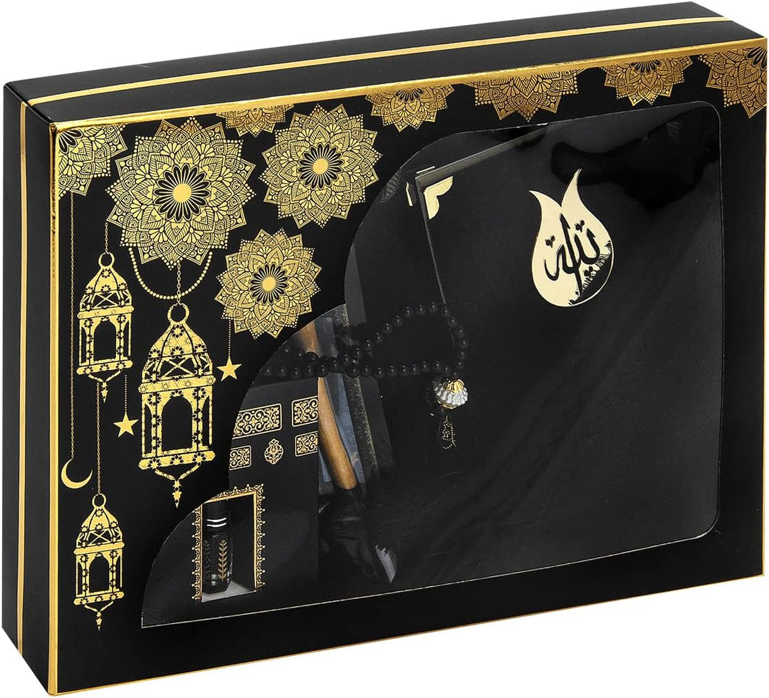 ihvan online Gebets Geschenkbox für Hajj und Umrah, Deluxe -Set für Ramadan & Eid Gift, Black/Set 3