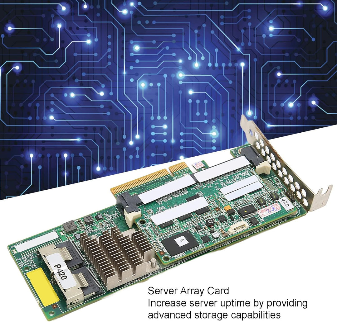 ASHATA Server-Array-Karte, P420 1 GB FBWC 6 GB 2-Port-SAS-Controller Erweiterte Speicherfunktionen S