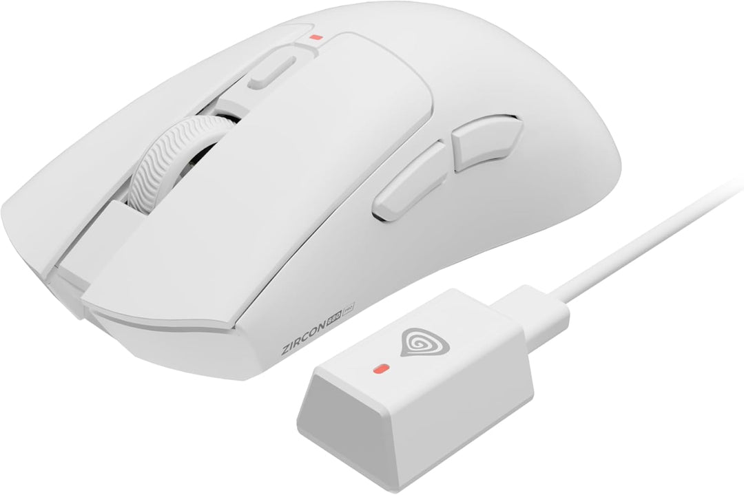 Genesis Zircon 880 PRO 8K Gaming Maus kabellos Weiss, 30000 DPI Wireless Gaming Mouse, PixArt PAW395