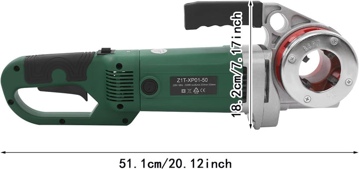 Elektrische Gewindeschneidmaschine, 2300W Rohrgewindeschneider mit 6 Matrizensätzen (1/2"-2"), Profi