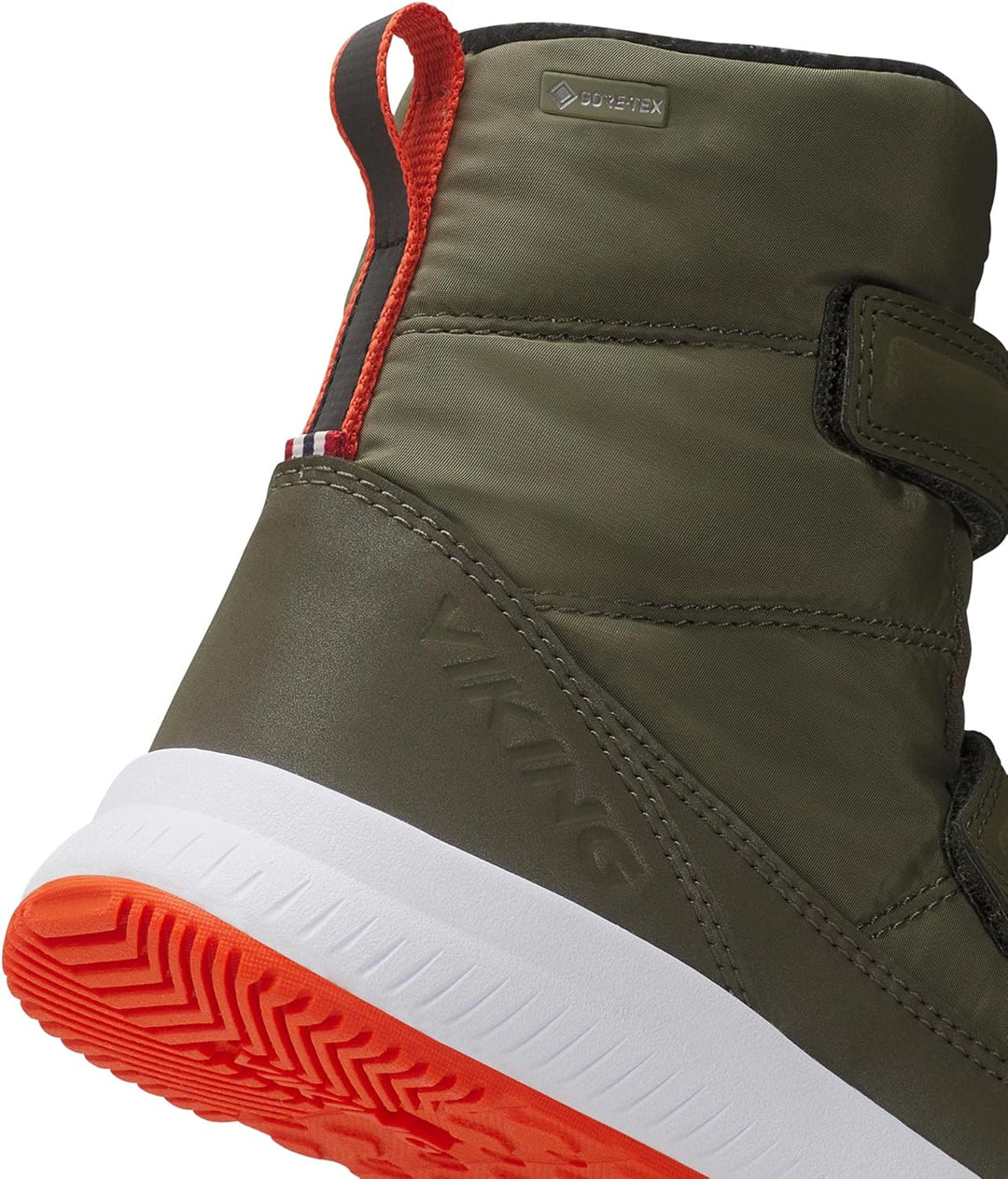 Viking Aery High GTX R Warm Sport Shoes, Olive/Red, 23