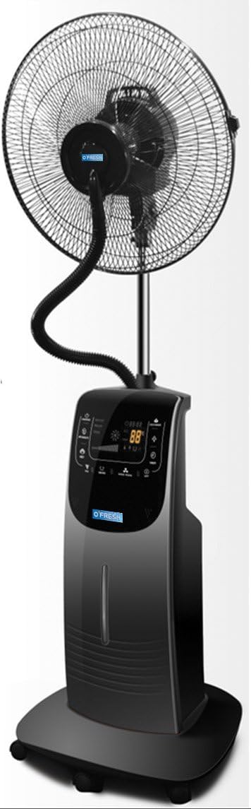 O'FRESH Sprühnebel Ventilator 135cm - Standventilator mit Sprühnebelfuntion - Fernbedienung - Anti-M