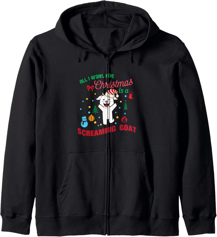 Alles was ich zu Weihnachten will ist eine schreiende Ziege Kapuzenjacke