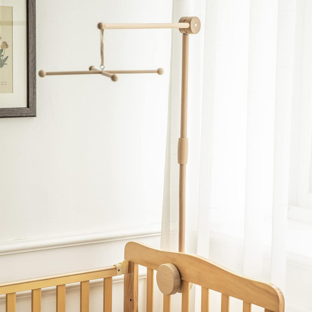 Lanttoe Baby Mobile Halterung Holz für Babybett Kinderbett Mobile Halterung Pro mit DIY-Zubehör, Mob