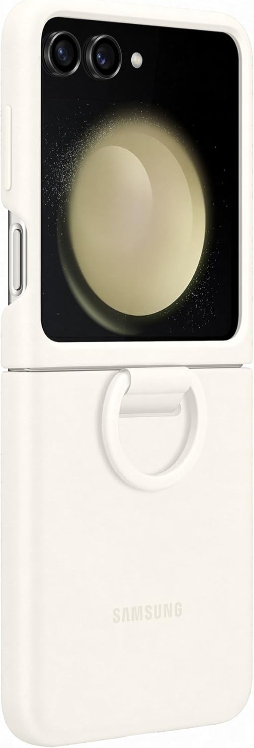 Samsung Silicone Case with Ring EF-PF731 für das Galaxy Z Flip5, Creme
