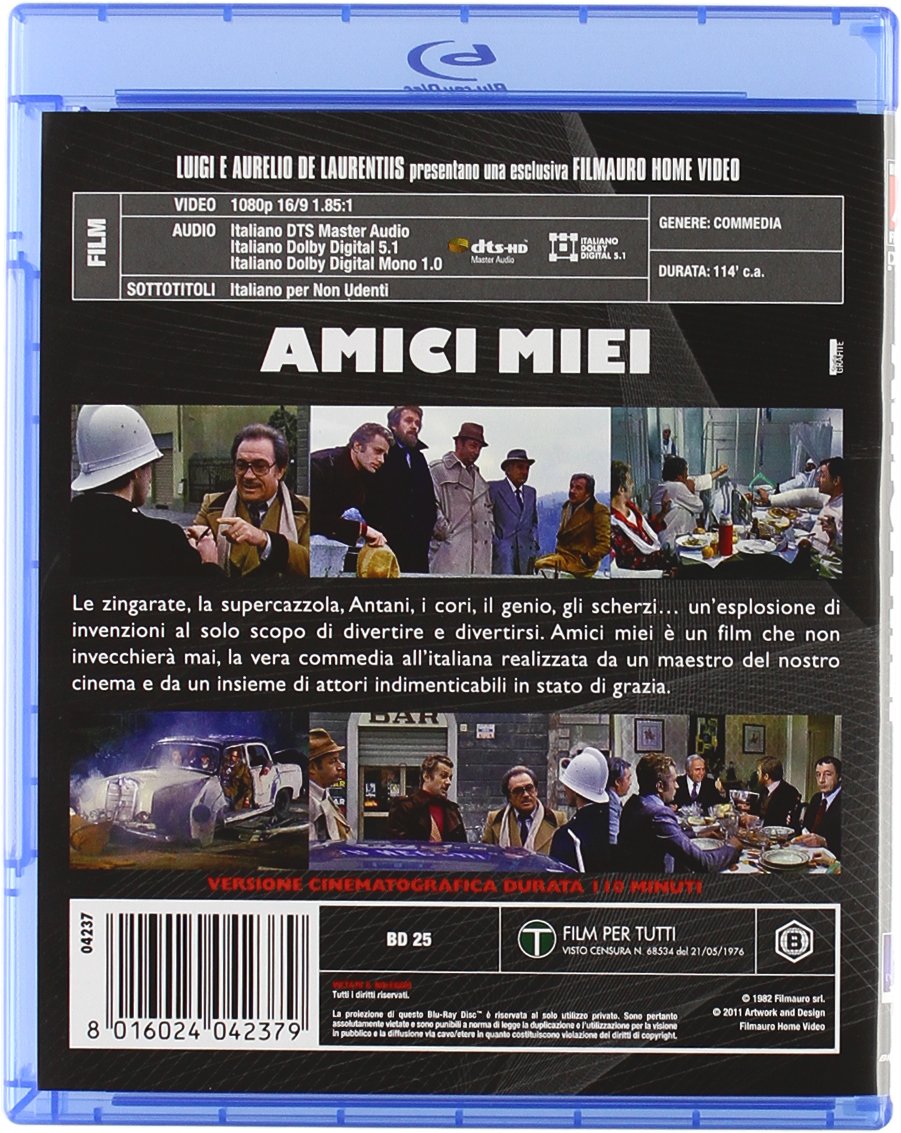 Amici miei - La trilogia [Blu-ray] [IT Import], Blu-ray