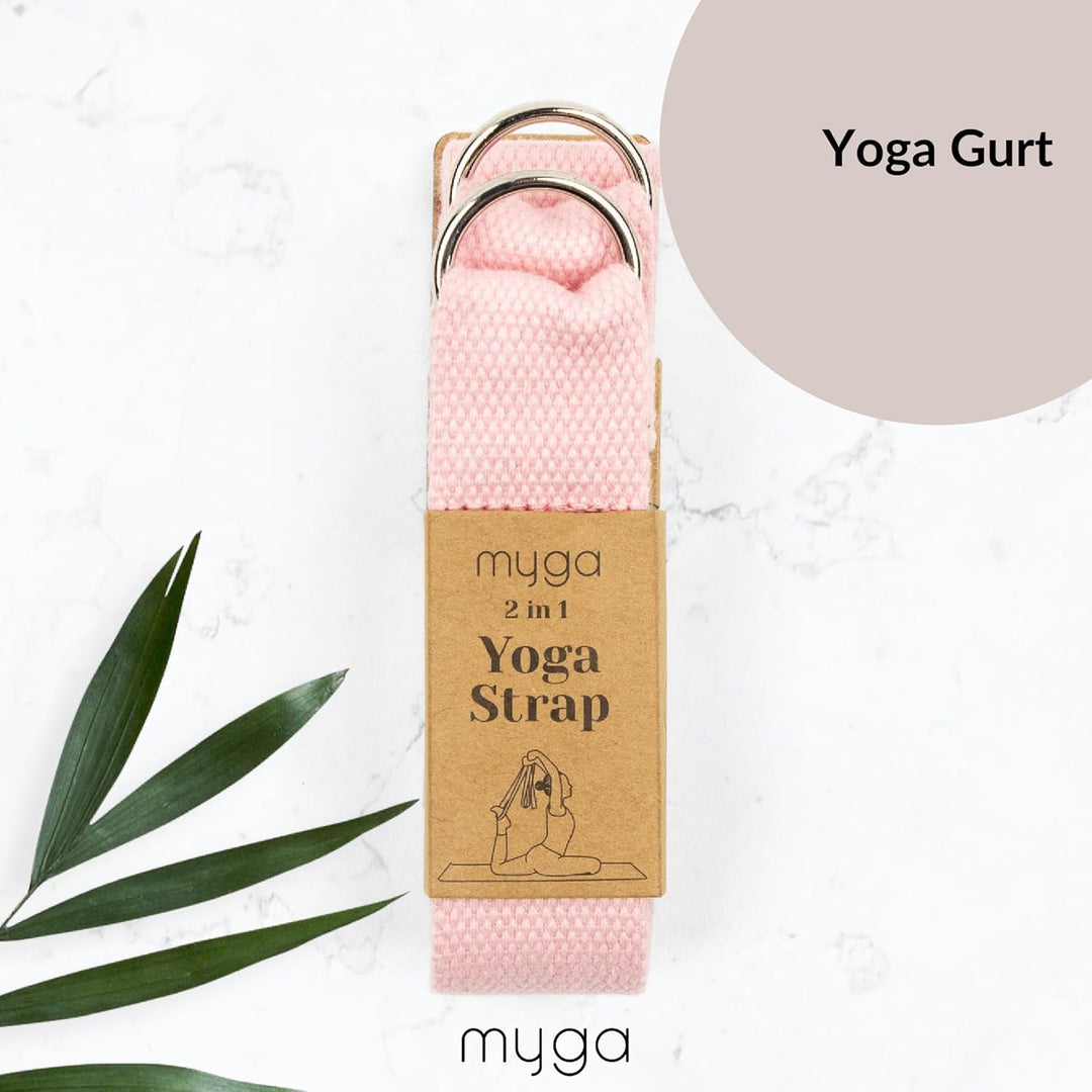 Myga Kork-Yoga-Starter-Set – Kork-Yoga-Matte, 2 Kork-Yoga-Blöcke und Yogagurt – Starter-Set mit Matt