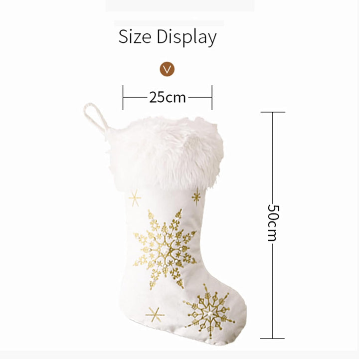 2 Stück Plüsch Nikolausstrumpf Weihnachtsstrümpfe Gross Nikolausstiefel zum Befüllen Grossen Nikolau