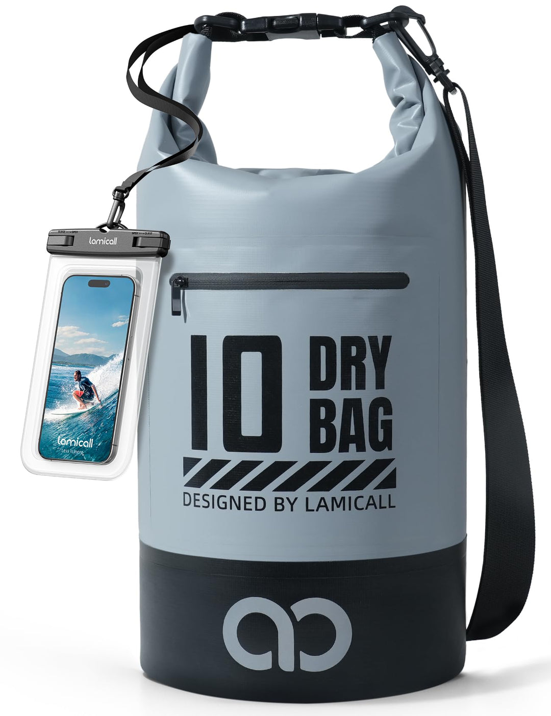Lamicall Dry Bag, wasserdichte Tasche Beutel, Wasserfester Rucksack Drybag | [Robust &amp; Kratzfest] 5L