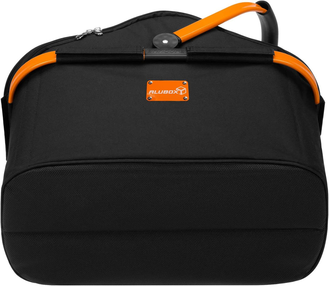 ALUBOX Einkaufskorb 25 Liter Black Edition Isolierkorb Picknick Kühlkorb - Polyester schwarz, Rahmen
