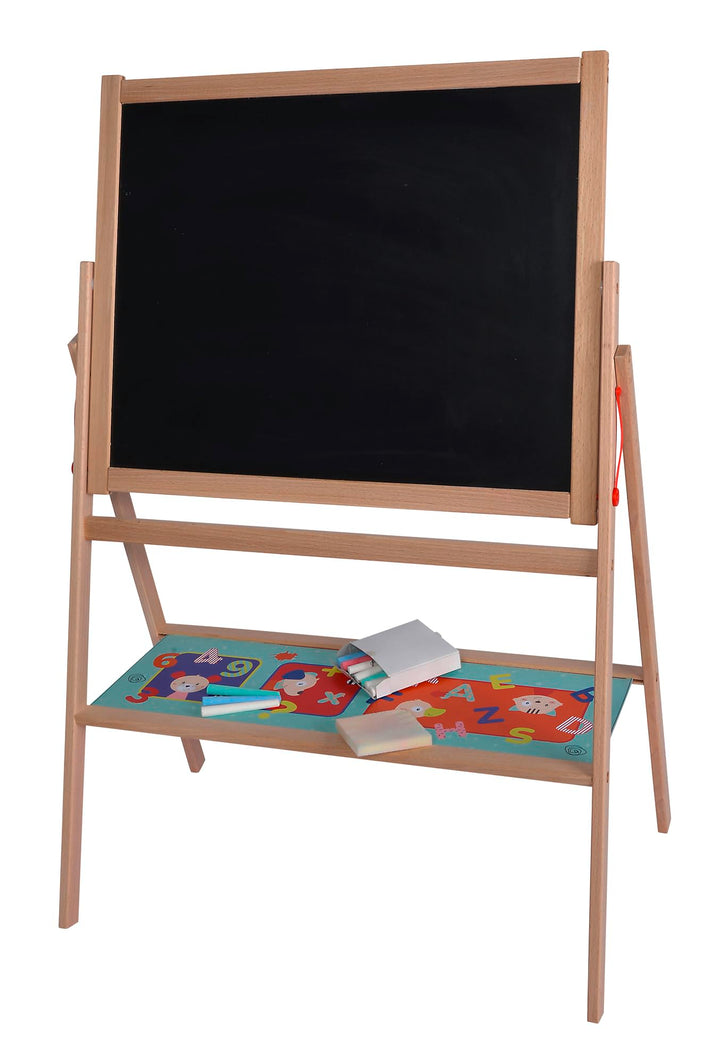 Eichhorn - Standtafel, Kindertafel mit 10 Kreiden, 1 Stift und Schwamm, zweiseitig beschreibbar, mit