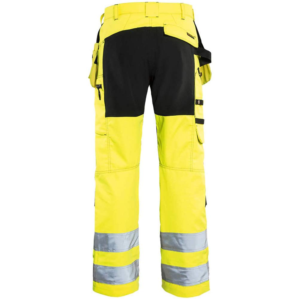 Blaklader 15521811 Hochsichtige Hose mit Stretch, Gelb/Marine, grootte D128 D128 Yellow / Navy Blue,