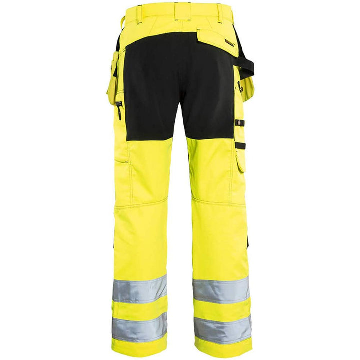 Blaklader 15521811 Hochsichtige Hose mit Stretch, Gelb/Marine, grootte D128 D128 Yellow / Navy Blue,