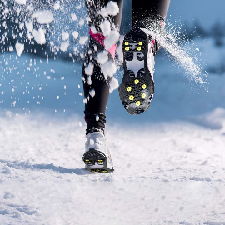 Antirutsch Schuhspikes Schuhkrallen Steigeisen für Grödeln Wander Joggen im Winter Damen Und Herren