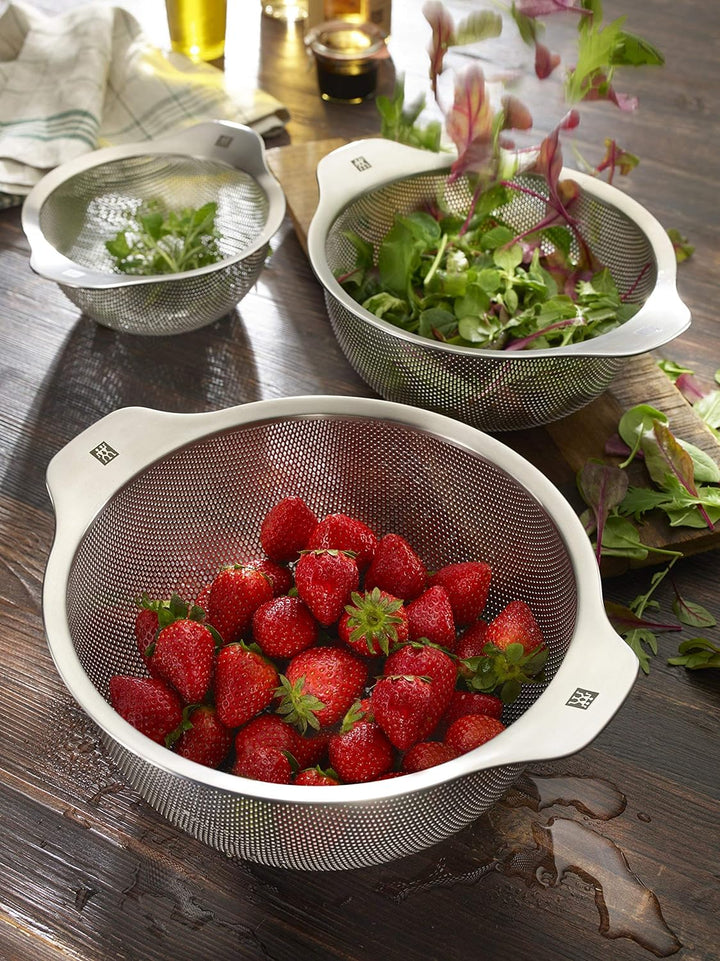 ZWILLING Kochtopf-Set, 5-tlg., 4 Deckel, Induktionsgeeignet, Edelstahl, Vitality & Sieb, Edelstahl,