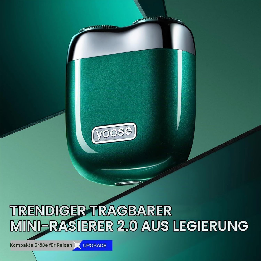 yoose MINI Rasierer Herren elektrisch, Elektrorasierer Herren aus Legierung, IPX7 wasserdicht elektr