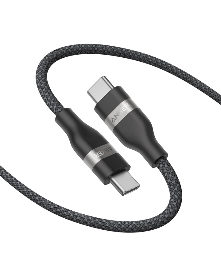 Anker Nano USB C auf USB C Kabel, 240W 1,8m flexibel farbig geflochten, USB C Schnellladekabel Typ C