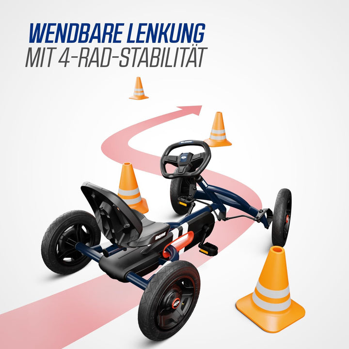 BERG Buddy Classic Pedal Gokart Blau | Kinderfahrzeug | Tretfahrzeug mit hohem Sicherheitsstandard |
