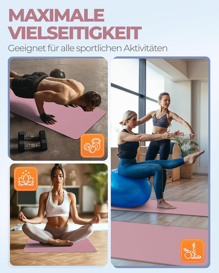 Yoga Matte Pro aus umweltfreundlichem TPE-Schaum, sehr rutschfeste, schadstofffreie, hypoallergene u