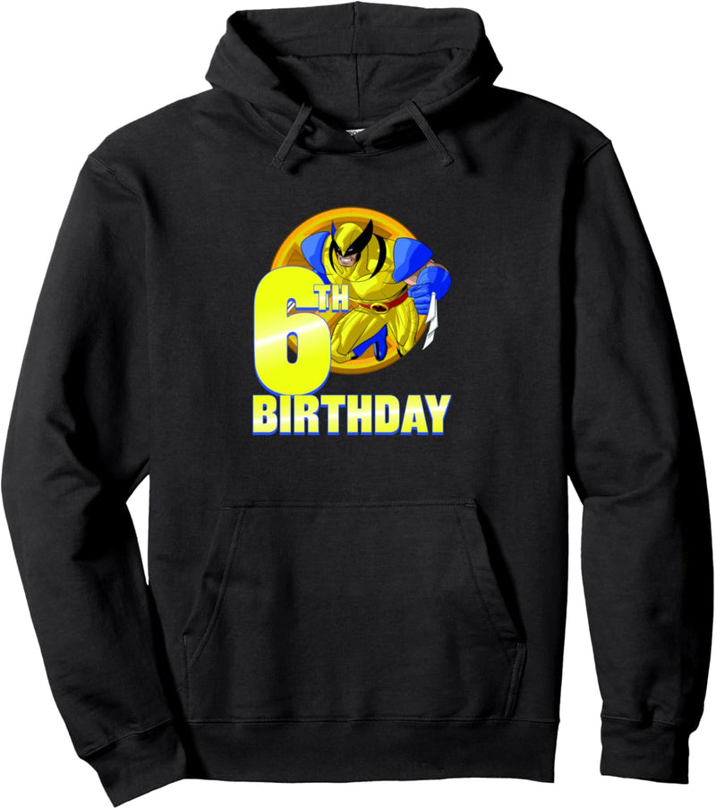 Marvel X-Men Wolverine 6th Birthday Badge Pullover Hoodie