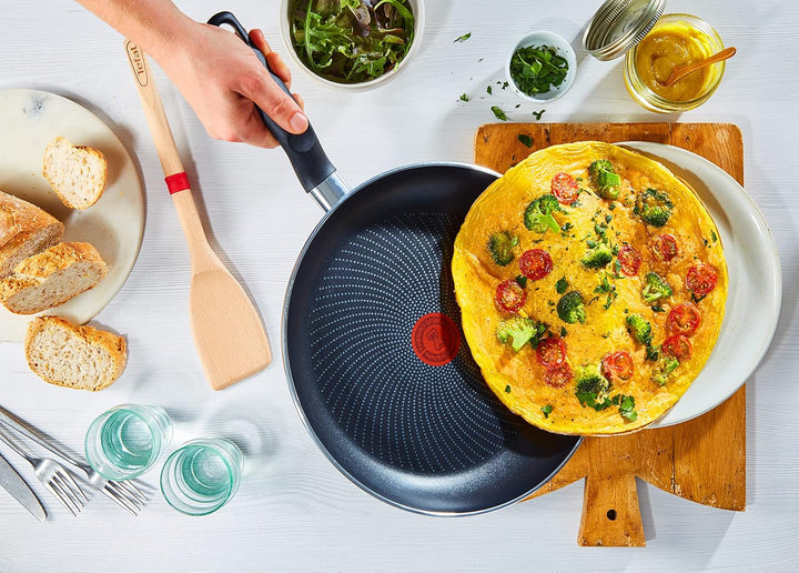 Tefal C26706 Start'Easy Bratpfanne 28 cm | Aluminium | Titanium-Antihaftversiegelung | Thermo-Signal