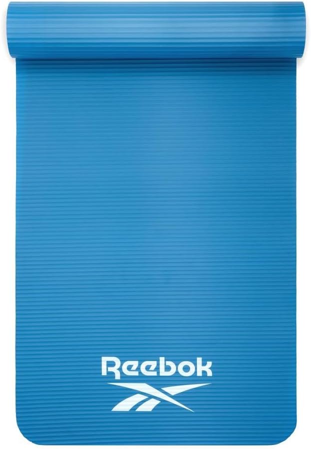 Reebok Trainingsmatte - Rutschfeste Gymnastikmatte aus natürlichem Gummi in 7mm, 10mm, 15mm und vers