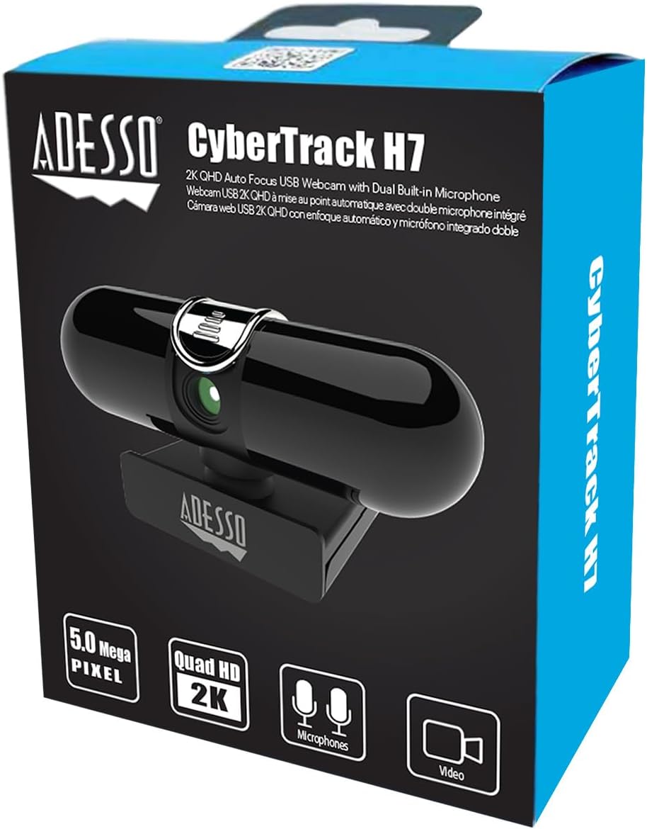 Adesso CyberTrack H7 2K Quad HD Webcam