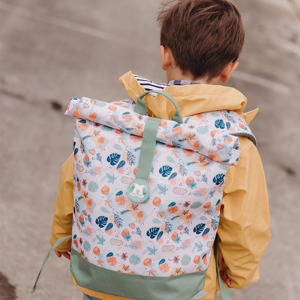 Les Déglingos Unisex Kinder Rolltop Chillos Rucksack, grün, Einheitsgrösse