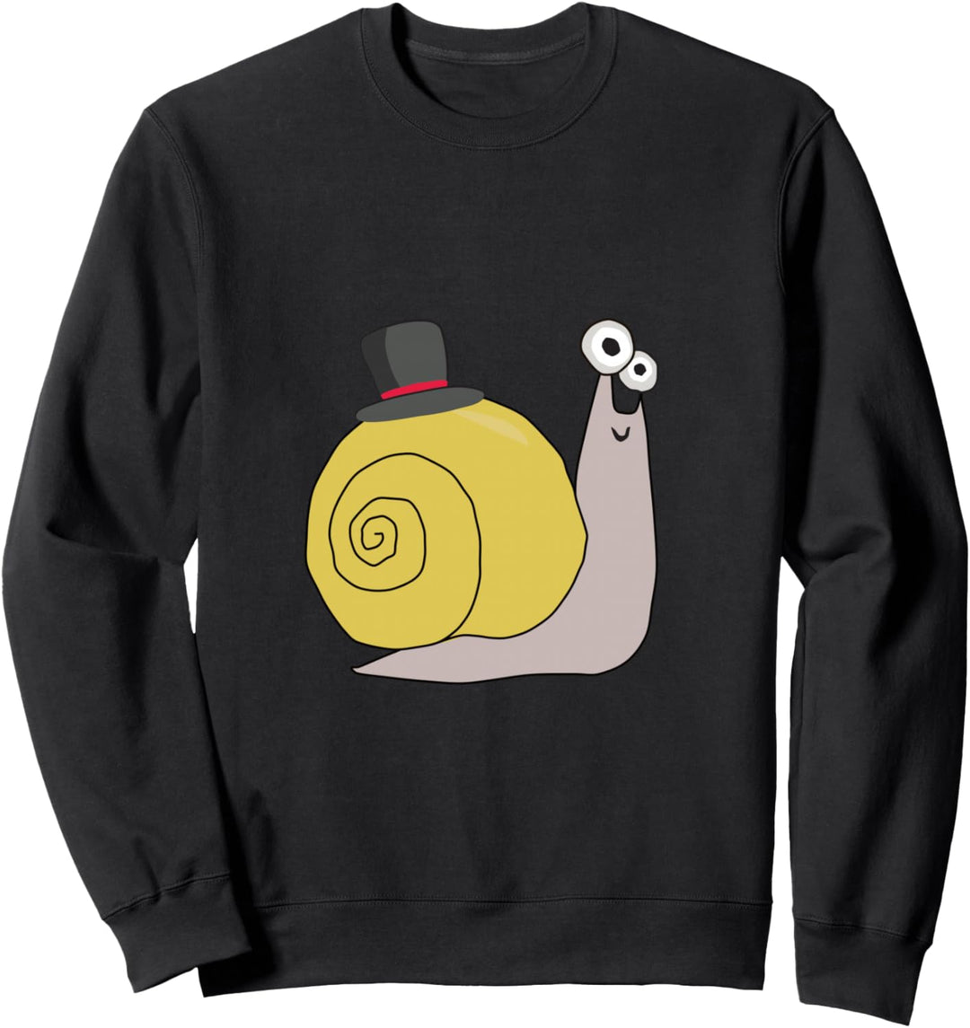 Schnecke Mit Hut Lustige Tiere Für Kinder Sweatshirt