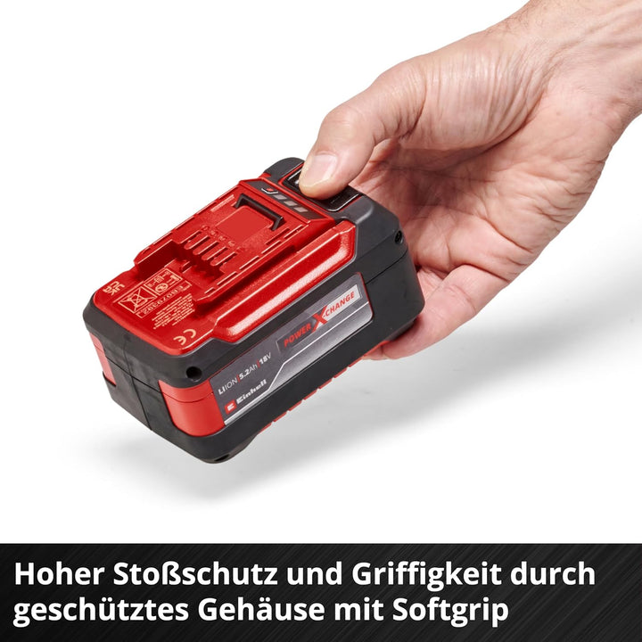 Original Einhell Starter Kit 5,2 Ah Akku und Fastcharger Power X-Change (Li-Ion, 18 V, 80 min Ladeze