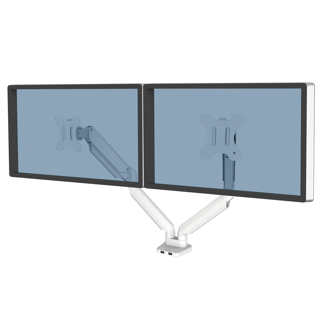 Fellowes Monitor Halterung für 2 Monitore bis je 32 Zoll (81,28 cm) - Platinum Series Monitor Arm mi