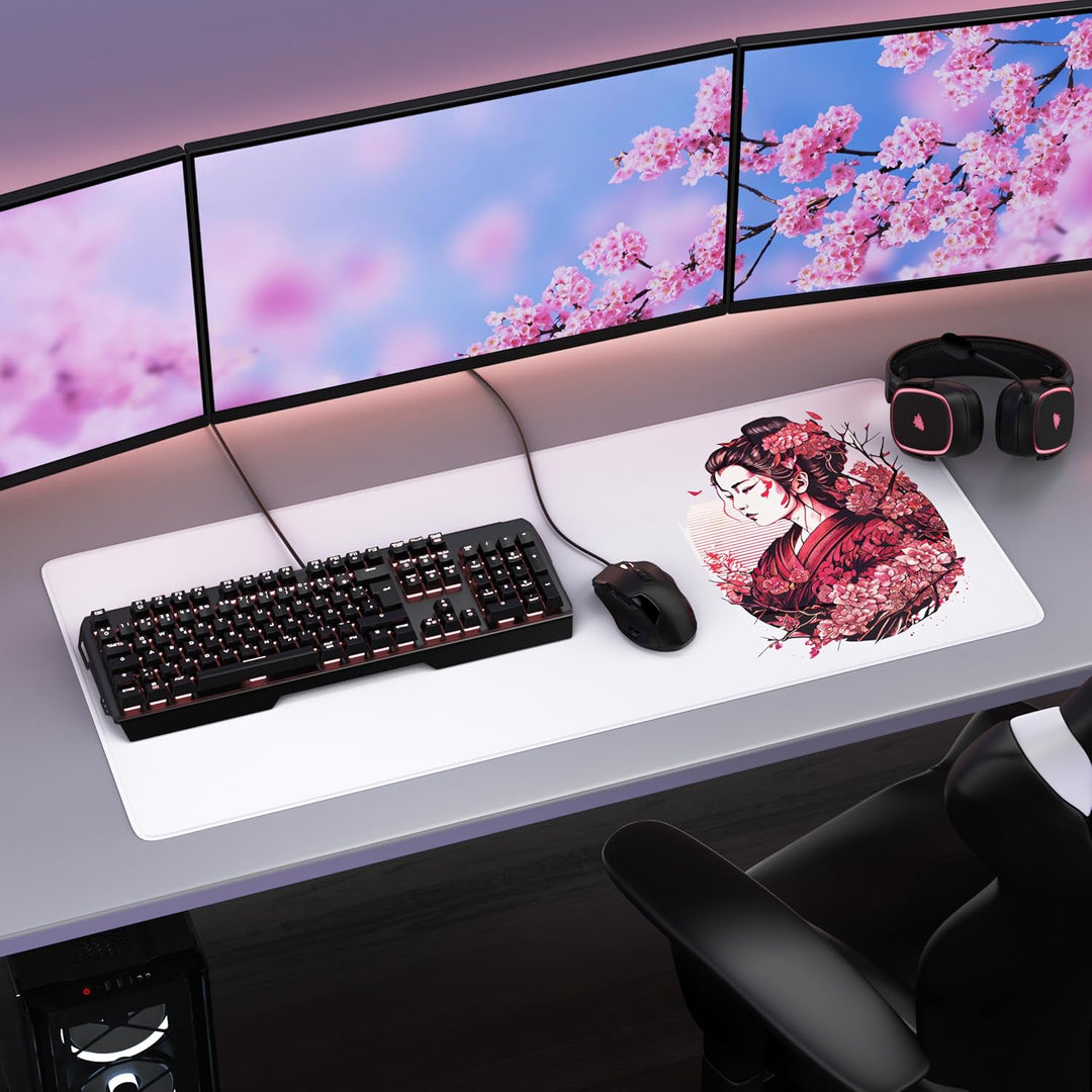 TITANWOLF - XXL Speed Gaming Mauspad 900 x 400mm - XXL Mousepad - Tischunterlage Large Size - verbes