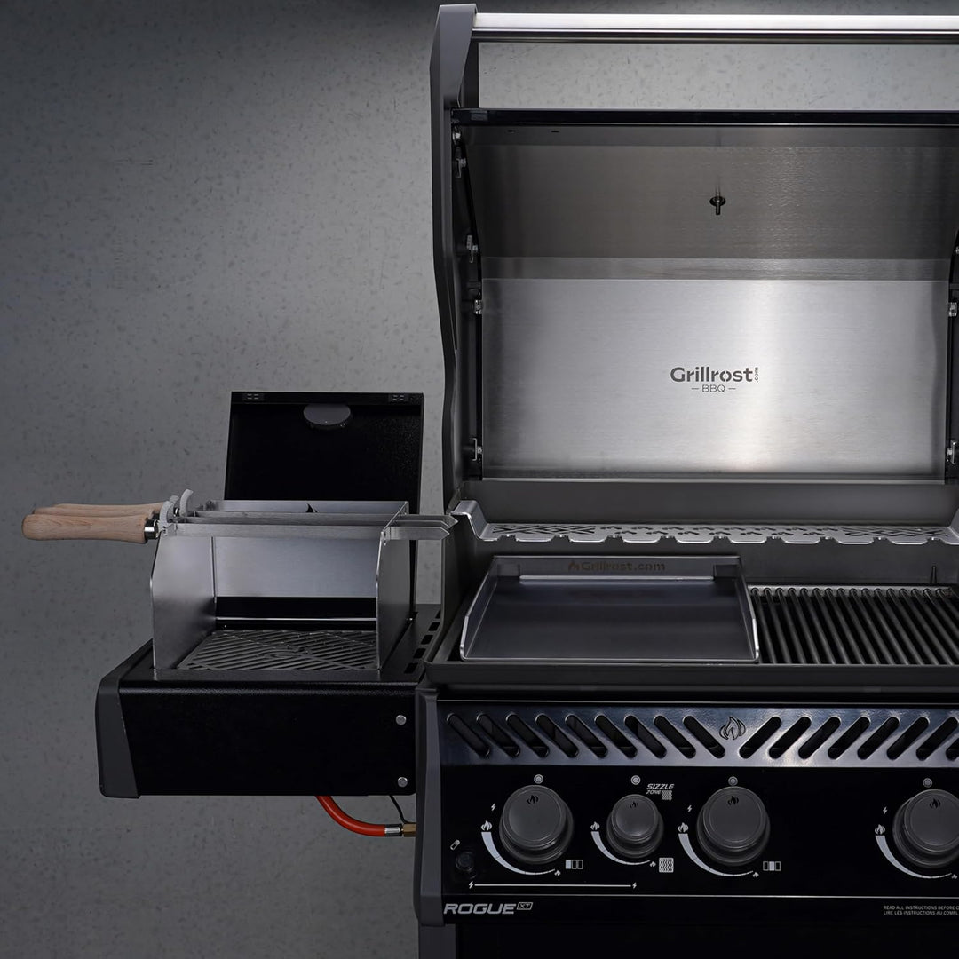 Grillrost.com Das Original Edelstahl Grillplatte | Plancha 45x30cm - passend für Napoleon Rogue (mit