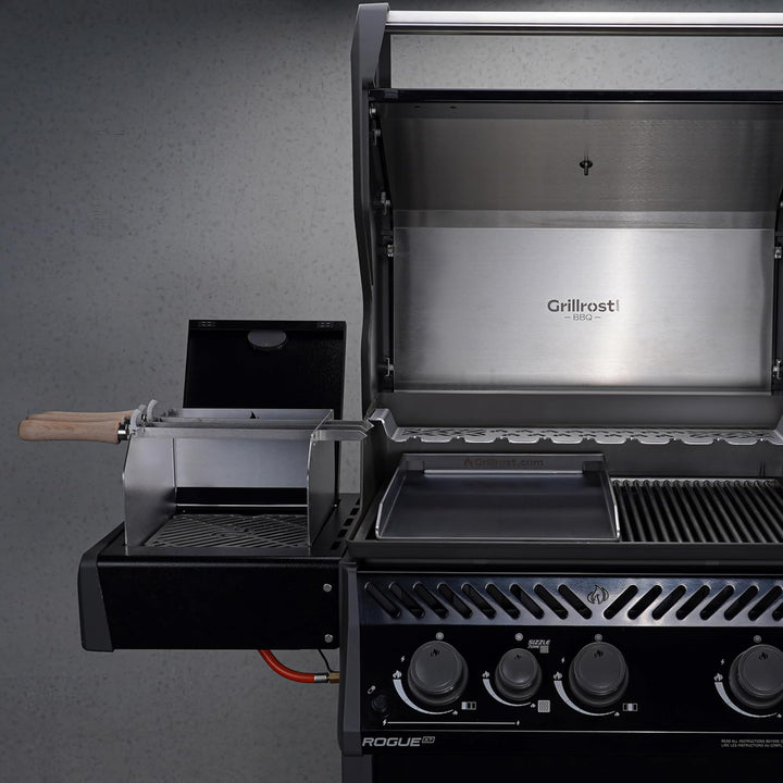 Grillrost.com Das Original Edelstahl Grillplatte | Plancha 45x30cm - passend für Napoleon Rogue (mit