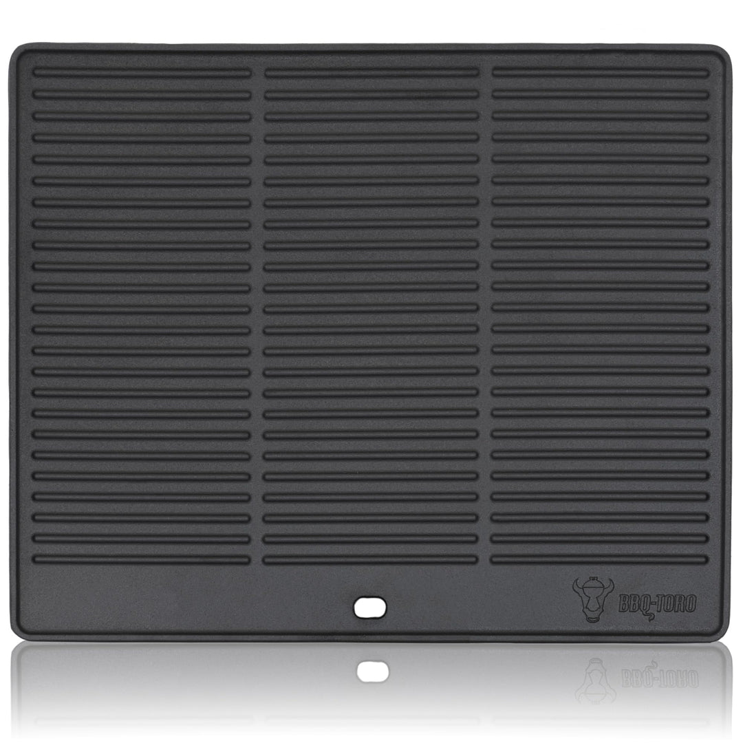 BBQ-Toro Gusseisen Grillplatte | 48,5 x 32 cm | Wendeplatte, beidseitig verwendbar | Rechteckig, Uni