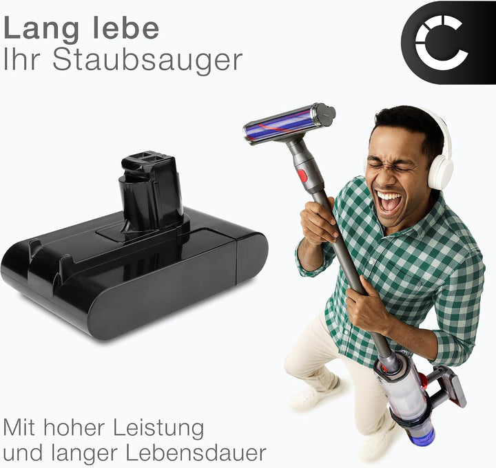 CELLONIC 1x Akku kompatibel mit Dyson DC31, Animal, 17083-2811 | 1x, (2000mAh-22.2V-Lithium-Ionen),