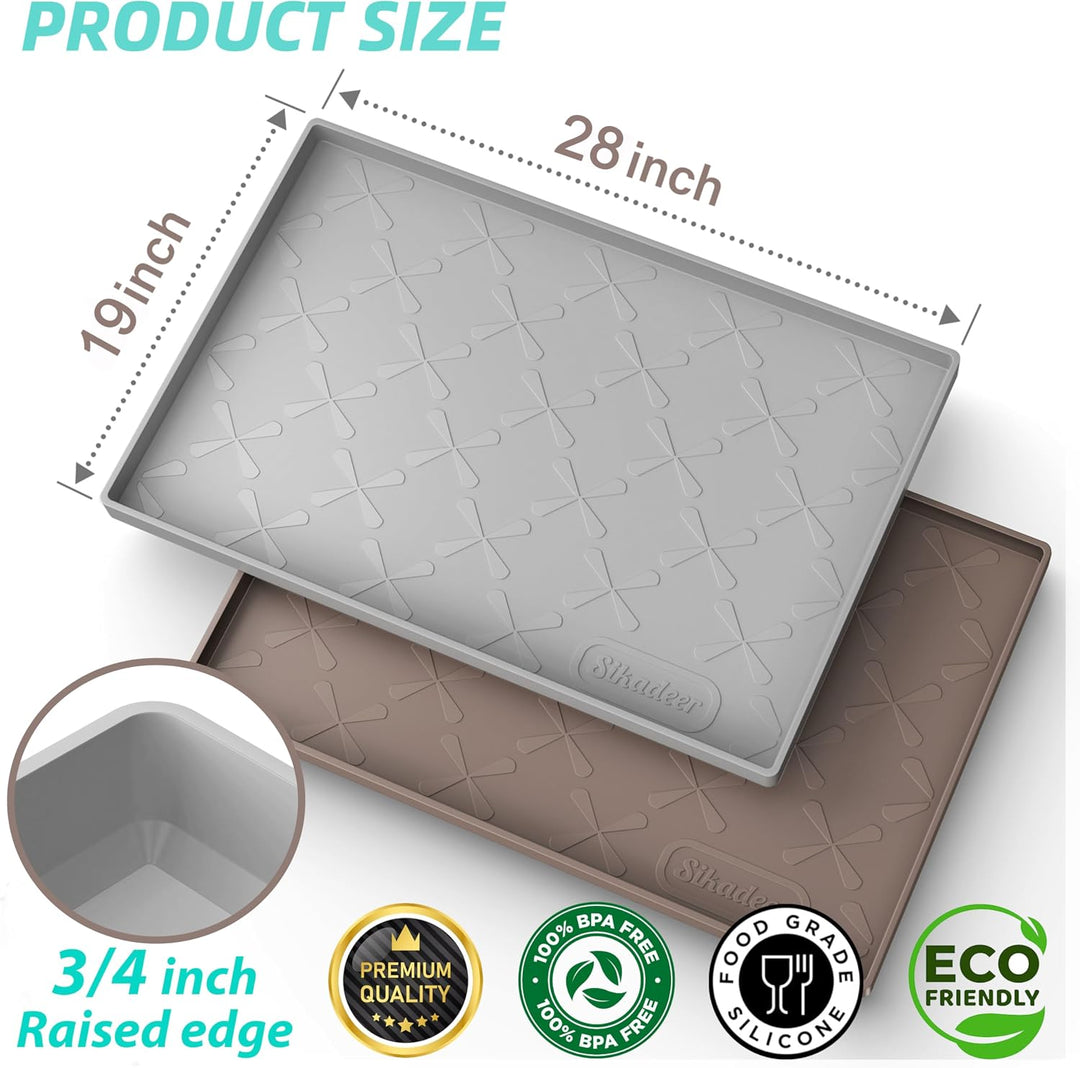 SIKADEER Unterbeckenmatte, wasserdicht, Silikonmatte, Küchenschublade, Regal und Schrankeinlage, Spü