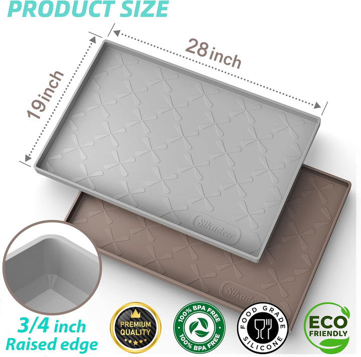 SIKADEER Unterbeckenmatte, wasserdicht, Silikonmatte, Küchenschublade, Regal und Schrankeinlage, Spü