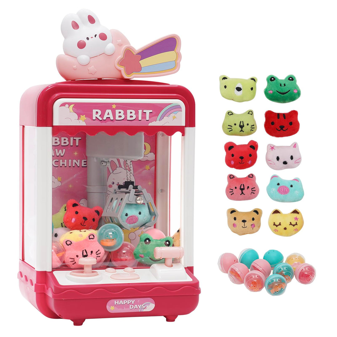 Arkyomi Mini Greifmaschine Candy Doll Gachapon Grabber Süssigkeiten Greifautomat mit Münzschiebe und