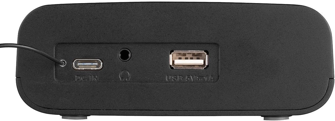auvisio UKW-Radiowecker: DAB+-Radiowecker, grosses VA-Display, BT, 2 Weckzeiten, USB-Ladeport (Radio