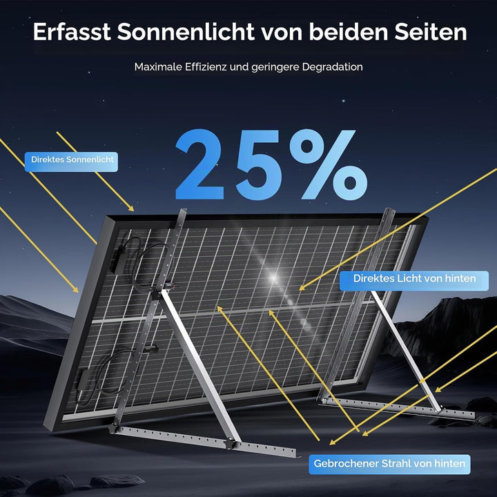 18BB 100Watt Solarpanel, N-Type 12 V 100 W Solarmodul, 25% Hocheffiziente Monokristalline PV-Module,