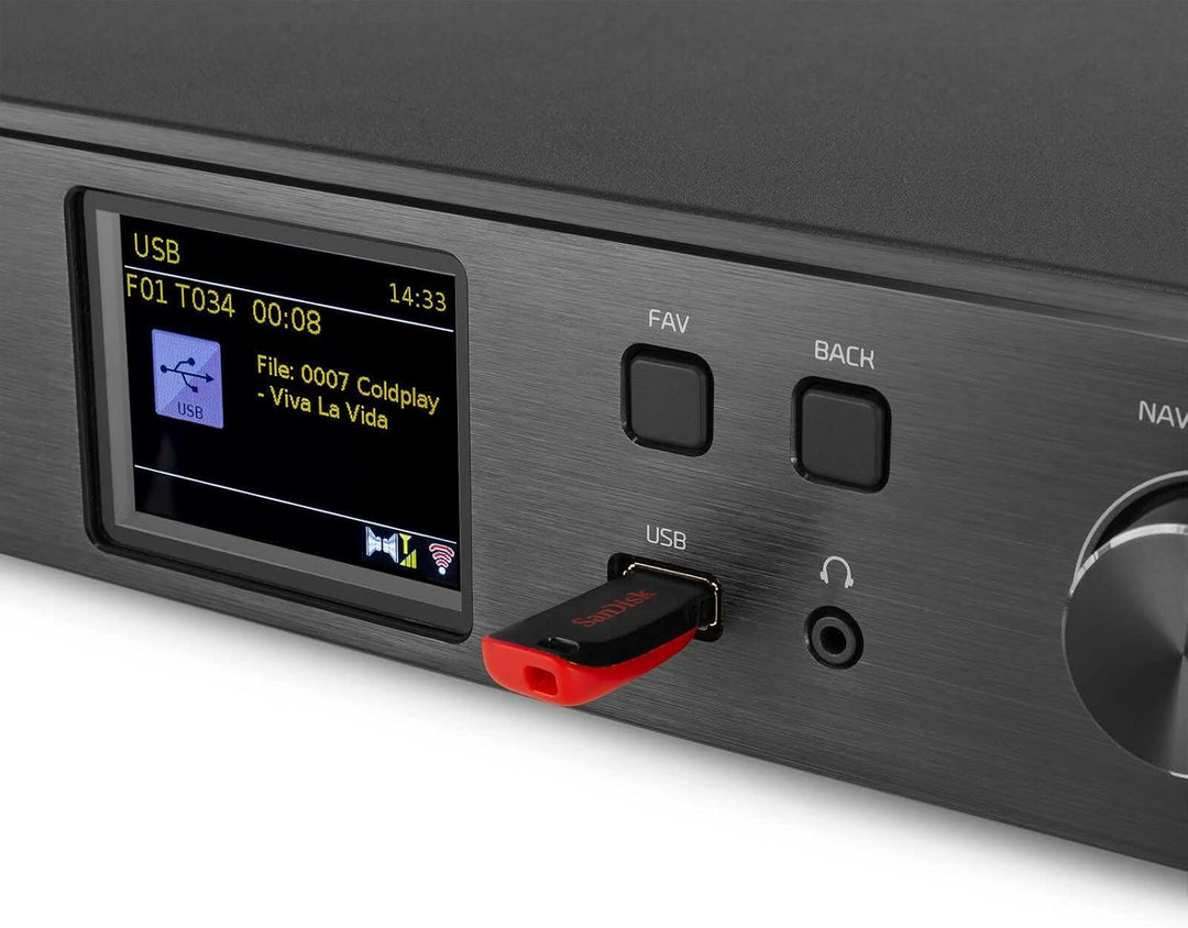 Fenton HiFi Stereoanlage 200 W - CD-Player, Bluetooth & Spotify Connect, DAB+/FM & Internetradio, US