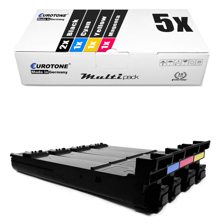 Eurotone Toner mit 50% mehr Leistung für Magicolor Bizhub C20 P PX X ersetzen Konica Minolta 2X BK 1