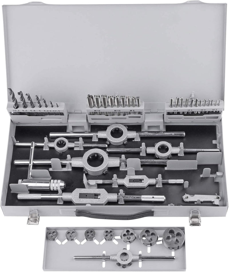 GSR PROFI Gewindeschneidsortiment, 45-teilig, Gewindeschneidsatz metrisch, Geschwindeschneider Set H