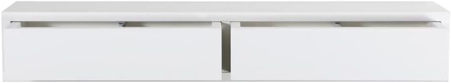 MODULARREDO | Domino, Wandregal mit Schublade, Nachttisch, Wandregal, 88,2 x 13,4 x 20 cm, Weiss – M