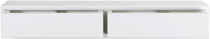 MODULARREDO | Domino, Wandregal mit Schublade, Nachttisch, Wandregal, 88,2 x 13,4 x 20 cm, Weiss – M