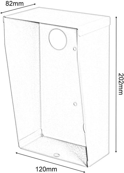 Universal Stahl Regenschutz-Gehäuse, schwarz