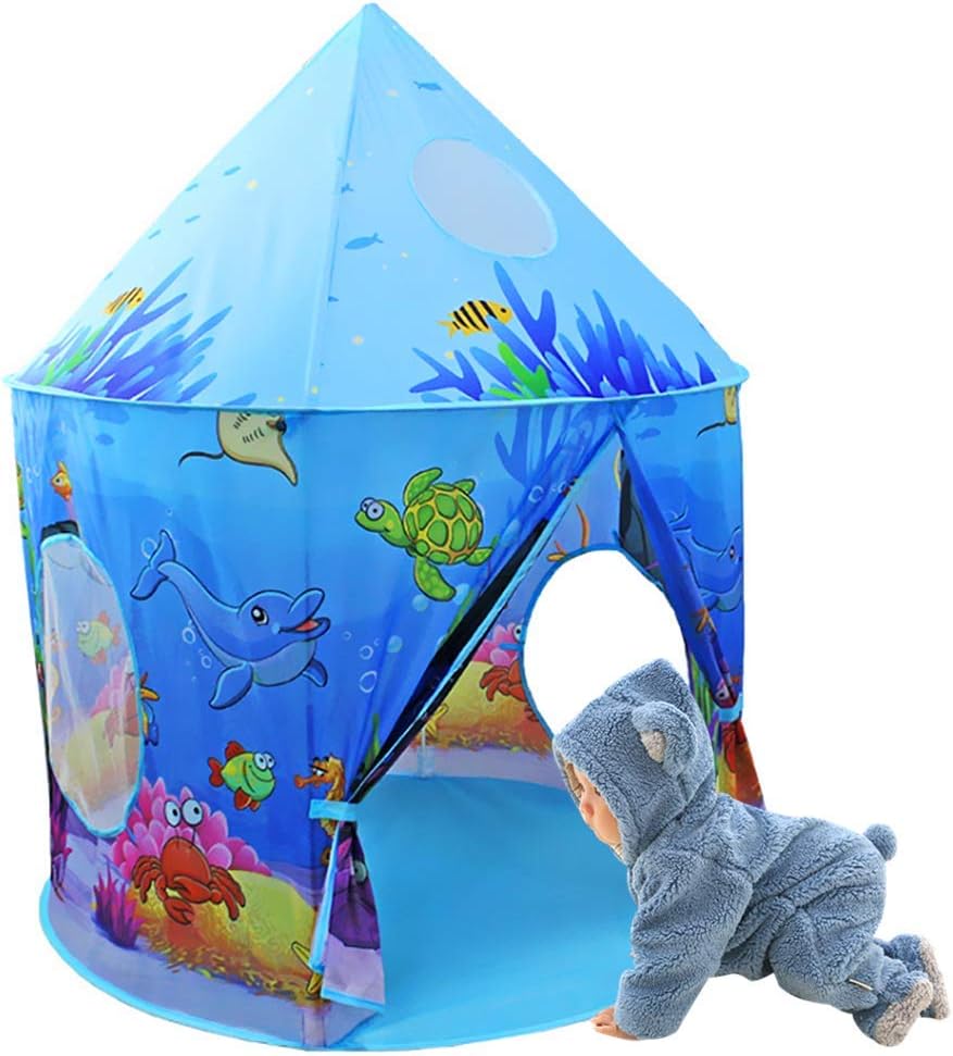 Benebomo Kinderzelt,Spielzelt,Blau, Ozean,Spielzelt Jungen,Spielzelt mädchen,Zelt kinderzimmer,Gebur